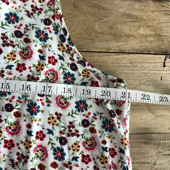 Forever 21 floral print multi-color tank top, L - Picture 7 of 8